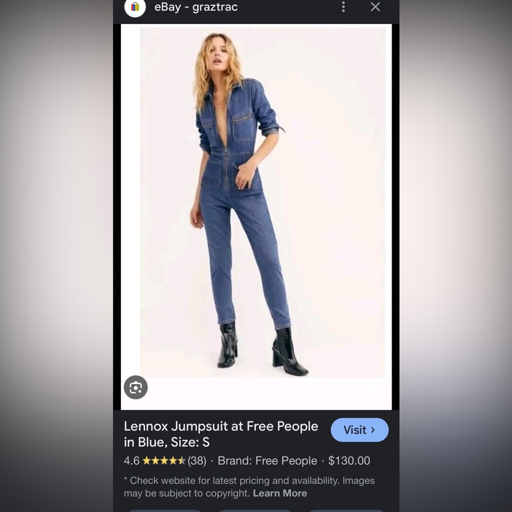 Free people denim pantsuit